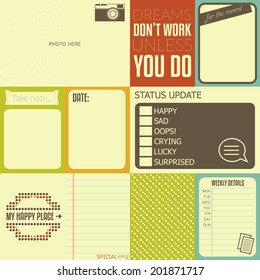 Card of memories. Typographic Poster