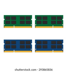 card memory module for laptop vector illustration