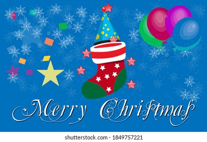 Tarjeta para diseño navideño merry gráfico vectorial 