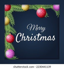 Card merry christmas and new year. - Vector.