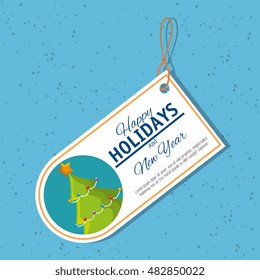 card merry christmas and new year design isolated