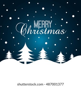 card merry christmas with christmas tree graphic