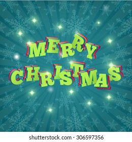 Card. Merry Christmas. Vector illustration
