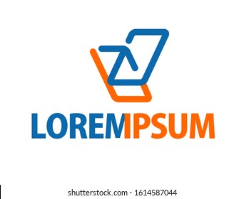 Card to card money transfer service logo concept. Outline contours of cards, arrows and smile. Suitable for online card to card transfers service, electronic payment systems etc. Editable EPS vector