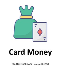 Card Money Vetor ícone que pode facilmente modificar ou editar

