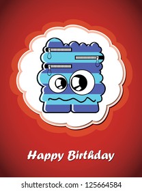 Card with monster