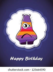 Card with monster