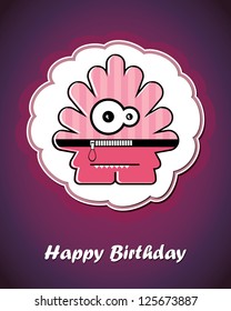 Card with monster