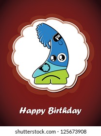 Card with monster