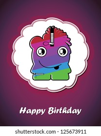 Card with monster