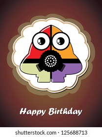 Card with monster