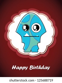 Card with monster