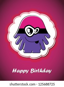 Card with monster