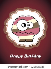 Card with monster