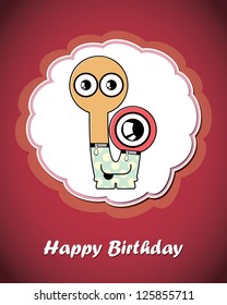 Card with monster