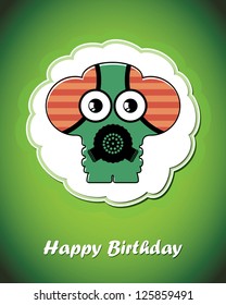 Card with monster