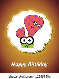 Card with monster