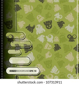 Card with monsters