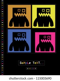 Card with monsters