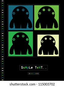 Card with monsters