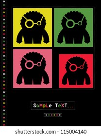 Card with monsters