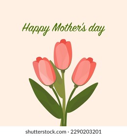 Card for Mother's Day. Vector graphics