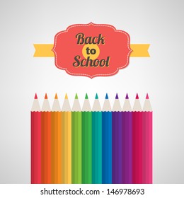 Card with multicolored pencils