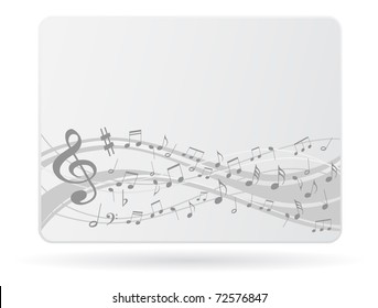 card with music notes