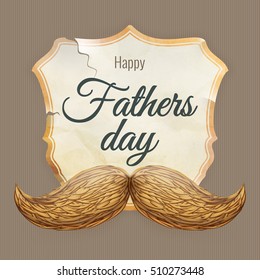 Card with mustache for Father s Day. EPS 10 vector file included