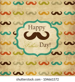 Card with mustache for Father's Day