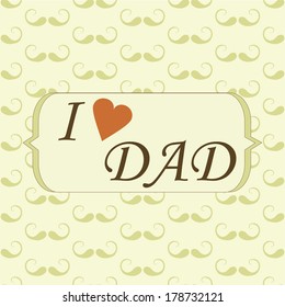 Card with mustache for Father's Day