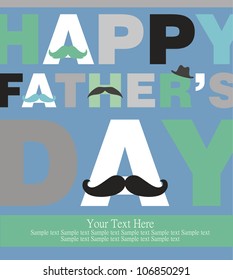 card with mustache. vector illustration