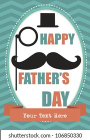 card with mustache. vector illustration