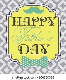 card with mustache. vector illustration