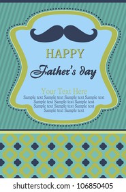 card with mustache. vector illustration