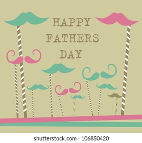 card with mustache. vector illustration