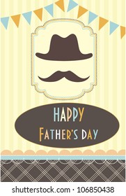 card with mustache. vector illustration