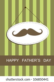 card with mustache. vector illustration