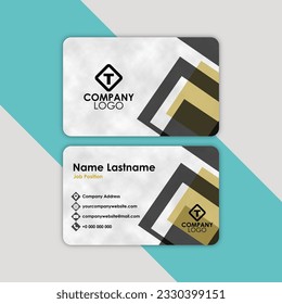 Card Name Business Name Card Vector Template for Industry or Personal White, Brown, and Orange Color