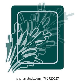  Card with a natural pattern. Abstract background with leaves. Vector.