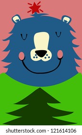 card New Year's bear