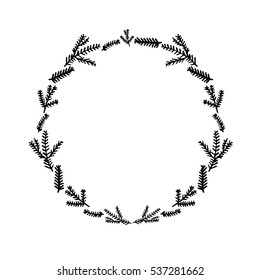 Card with New Year's Eve Wreath