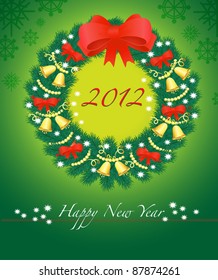 card, New Year's greetings, vector