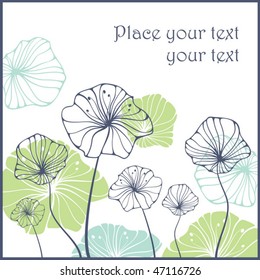 Card with nice flowers
