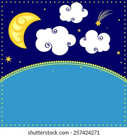 card with the night sky