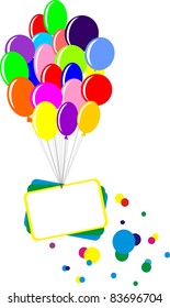 card on the balloons