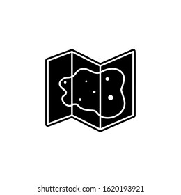 card on paper icon. Simple glyph, flat vector of camping icons for ui and ux, website or mobile application