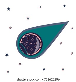 card on a space theme. It can be used for packaging, invitations, postcard holiday, fabrics and textiles, etc.