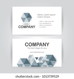 ?Business card on white background with text space.