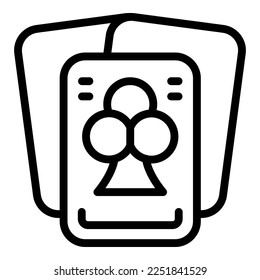 Card online game icon outline vector. Mobile play. Gamer console